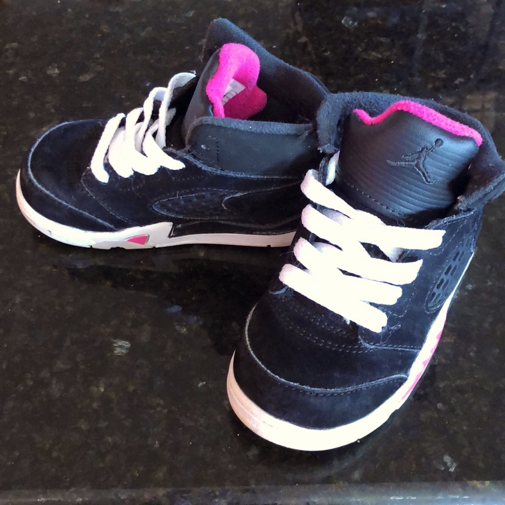 Pink, white and black Jordan’s